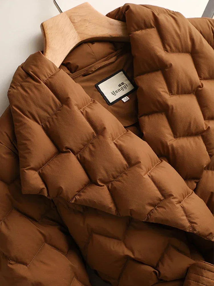 Ravibe | Susan Elegant Down Jacket With Belt